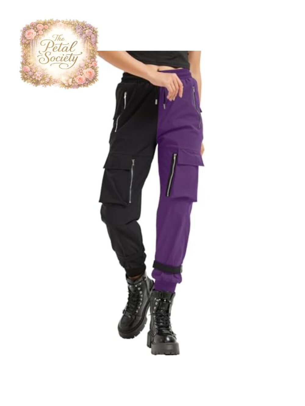 Loose Chained Multi-Pocket Multi-Zip Punk Goth Cargo Pants